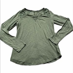 Maurices Army Green Long Sleeve Tee